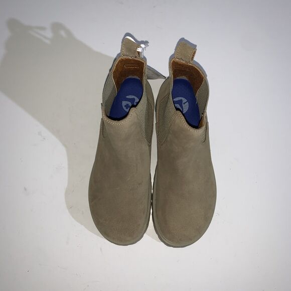 Birkenstock Boots Womens US 9 Tan Suede Chelsea Lug Sole Ankle Pull On EU 40 - Picture 5 of 11